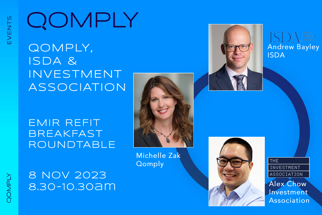 Register for Qomply's Breakfast Roundtable Event on EMIR REFIT - 08 Nov 2023