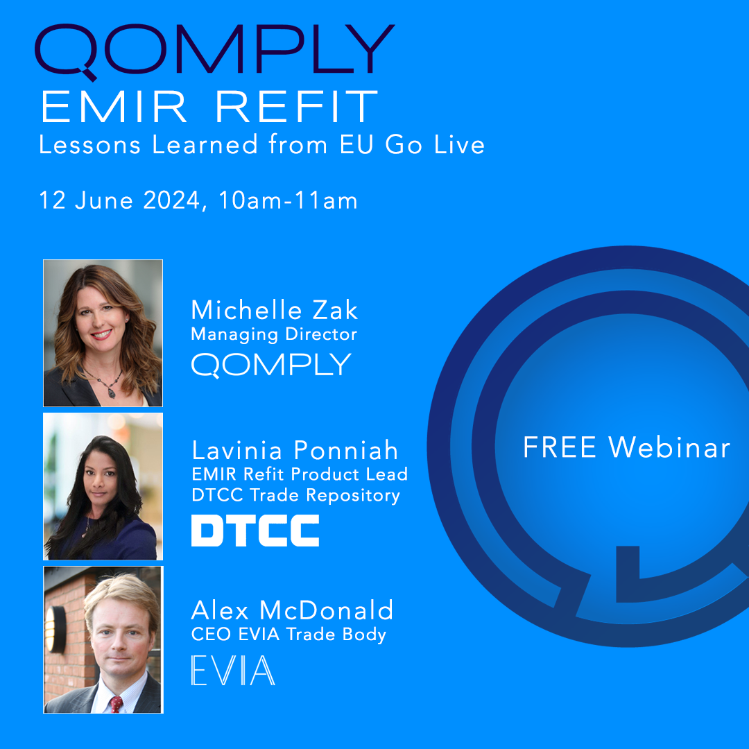 Qomply EMIR Refit Webinar with DTCC and EVIA