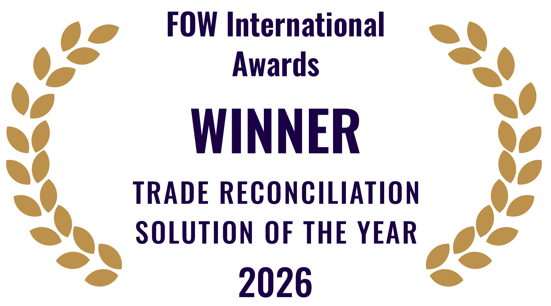 Winner - FOW International Awards - Trade Reconciliation Solution of the Year 2026